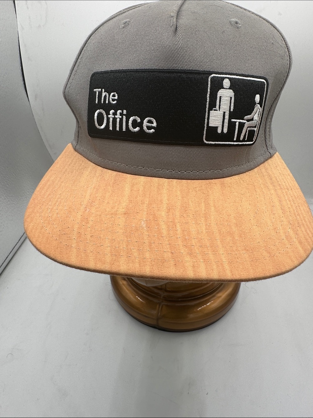 The OFFICE  Branded Two-Tone Grey and Tannish Cap Fun Popular Adjustable FIT